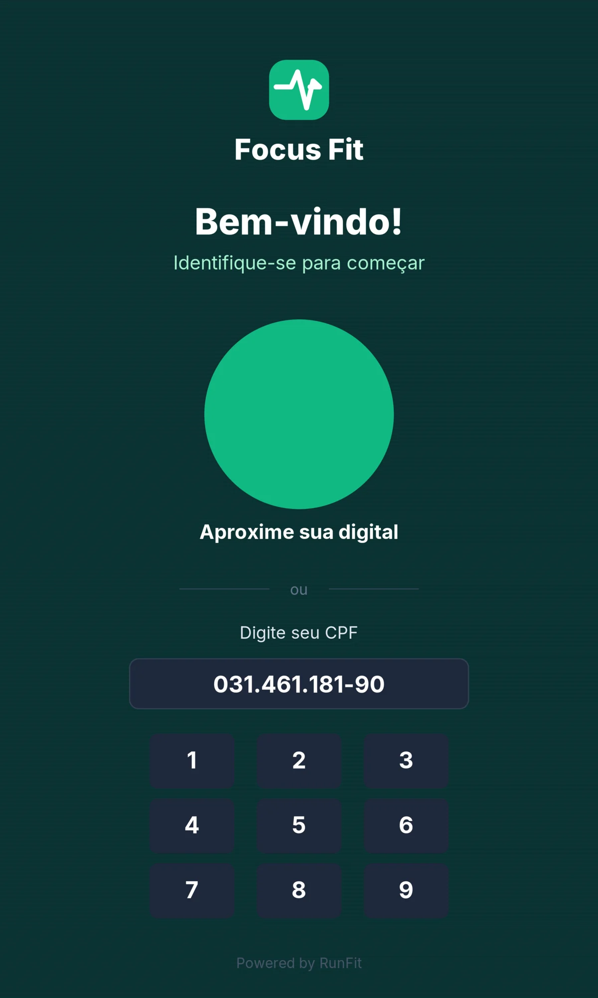 RunFit Totem em modo venda